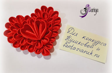 сердце из лент
