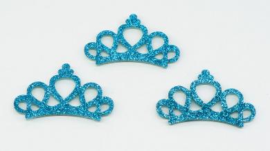 Декоративный элемент корона ярко голубая - DS5