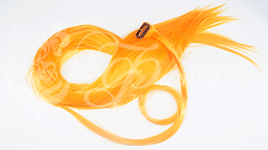 Искусственные цветные пряди, оранж, 60 см - IP151