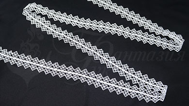 Кружево вязаное белое, 2.5 см - KV002