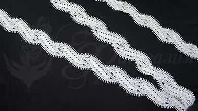 Кружево вязаное белое, 3.5 см - KV005