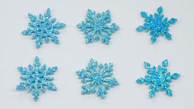 Патчи Снежинки голубые, три вида - UM126