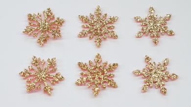 Патчи Снежинки золотые, три вида - UM127