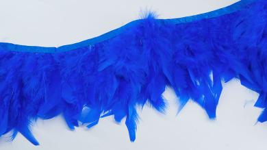 Перья синие на тесьме, 10-15 см - i14