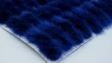 Полоски меховые темно-синие, 3 см * 7 см - PN01