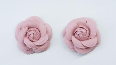 Роза пудровая из ткани, 5.5 см - F5504