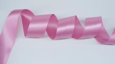 Сатиновая двусторонняя лента 40 мм, розовая фантазия - SD4027