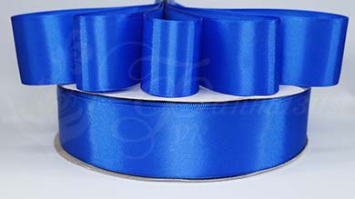 Сатиновая лента 40 мм, ярко-синяя (Electric Blue) - S40352