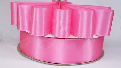 Сатиновая лента 40 мм, розовая герань (Geranium Pink) - S40155