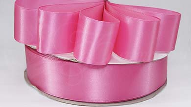 Сатиновая лента 40 мм, ярко-розовая (Hot Pink) - S40156