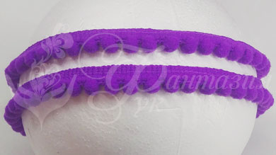Тесьма с помпонами, цвет фиолет - TP035